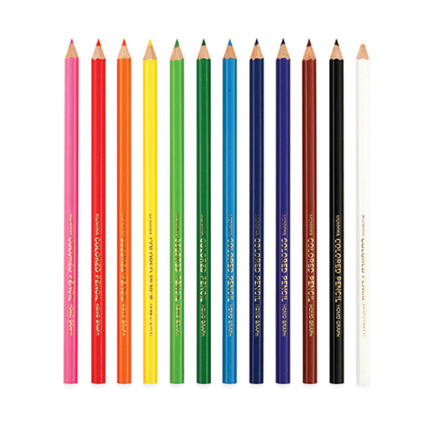 문화 단색 색연필 1타12입/나무 목 색연필 색상 선택