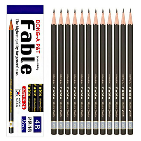 동아 파블 연필 4B/미술용 연필/전문가용/12자루