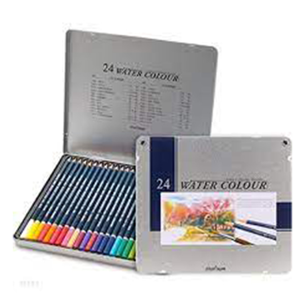 문화 넥스프로 수책 색연필 틴 케이스 24색/컬러링 색연필