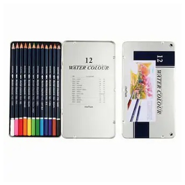 문화 넥스프로 수책 색연필 틴 케이스 12색/컬러링 색연필