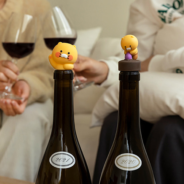카카오 프렌즈 춘식이 실리콘 와인 마개 피규어 와인 뚜껑 2종 랜덤