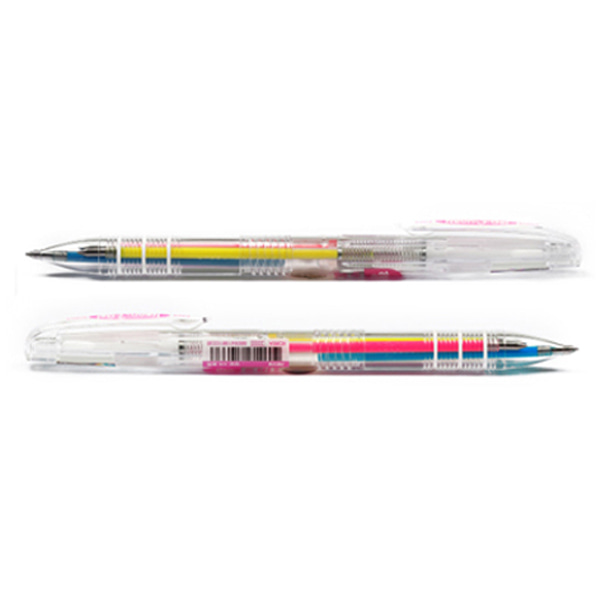 자바 네온3겔 3색 멀티펜 중성펜 형광 볼펜 형광펜 형광색 볼펜 0.5mm