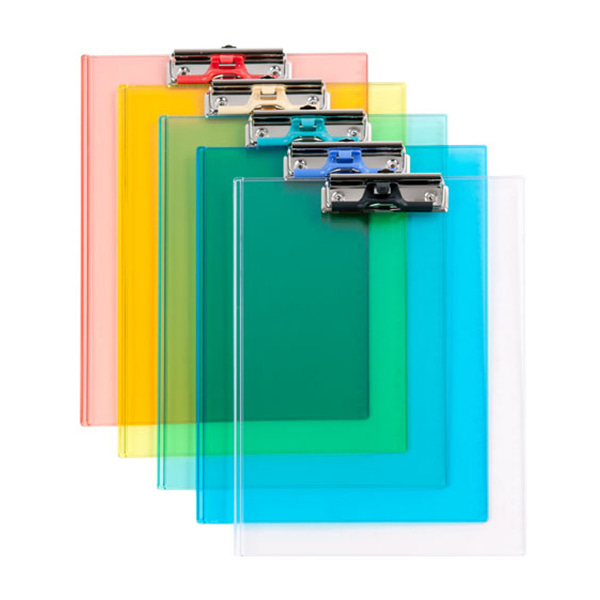 문화산업 문화 투명 뉴 클립보드 A4 F915-7 펜 꽂이 레버화일 색상선택